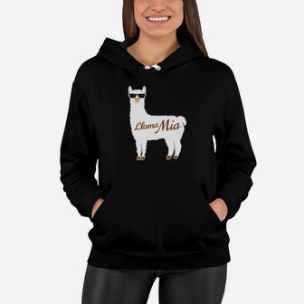 Llama Mia Mama Mia Best Gift For Alpaca Lovers Women Hoodie - Seseable