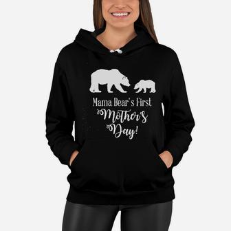 Mama Bears First Mothers Day Women Hoodie - Seseable