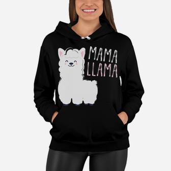 Mama Llama Cute Best Gift For Animal Llama Lover Women Hoodie - Seseable