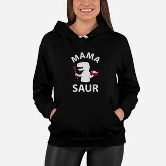 Mama Saur Trex Mom And Baby Saur Matching Outfit Mommy And Me Matching Women Hoodie - Seseable