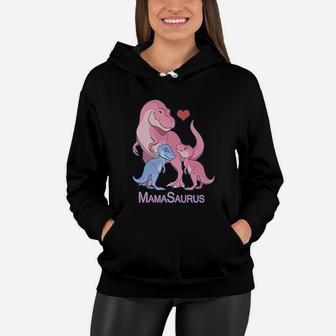 Mamasaurus Trex Mommy Twin Boy Girl Dinosaurs Women Hoodie - Seseable