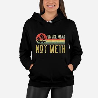 Meat Not Bbq Grill Grilling Vintage Women Hoodie - Seseable