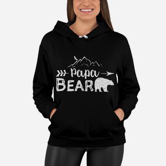 Mens Papa Bear Matching Family Mama Papa Bear Camping Gift Women Hoodie - Seseable
