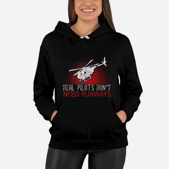 Military Helicopter Vintage Pilot Aircraft Gift Women Hoodie - Seseable