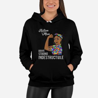 Mom Indestructible Autistic Puzzle Ribbon Women Hoodie - Seseable