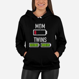 Mom Low Battery Twins Full Battery Women Hoodie - Seseable