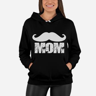 Mothers Day 2022 Mustache Mom On Mama Gift Women Hoodie - Seseable