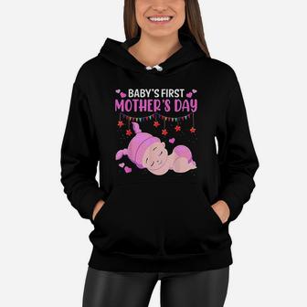 Mothers Day Babys First Mothers Day Women Hoodie | Seseable UK