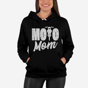 Moto Mom Motorcycle Motocross Dirt Bike Racing Women Hoodie - Seseable