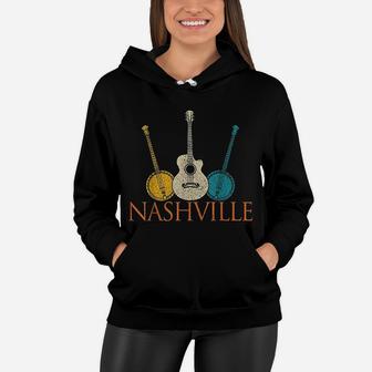 Nashville Tennessee Vintage Country Music City Souvenir Gift Women Hoodie - Seseable