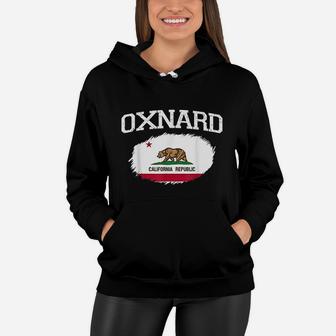 Oxnard Ca California Flag Vintage Usa Sports Women Hoodie - Seseable