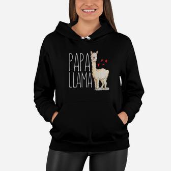 Papa Llama Shirt Matching Family Tribe Dad Grandpa Women Hoodie - Seseable