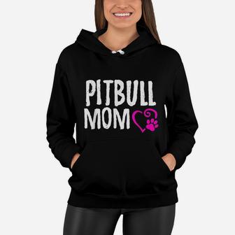 Pitbull Mom I Love My Pitbull Women Hoodie - Seseable