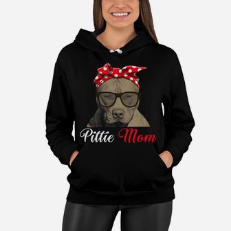 Pittie Mom For Pitbull Dog Lovers Mothers Day Gift Women Hoodie - Seseable