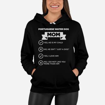 Portuguese Water Dog Mom Checklist Funny Women Hoodie - Seseable