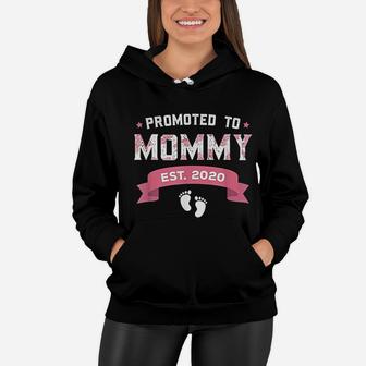 Promoted To Mommy Est. 2020 New Mom Gift First Mommy Women Hoodie - Seseable