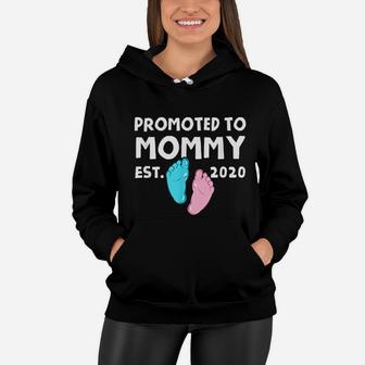 Promoted To Mommy Est 2020 New Mom Gift Women Hoodie - Seseable