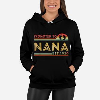 Promoted To Nana Est 2020 Mothers Day Gifts Vintage Retro Women Hoodie - Seseable
