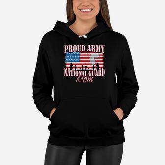 Proud Army National Guard Mom Dog Tag Flag Shirt Mothers Day Women Hoodie - Seseable