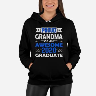 Proud Grandma Of An Awesome 2020 Graduate Family Matching Graduation Women Hoodie - Seseable
