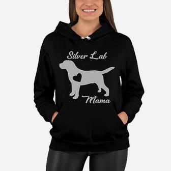 Proud Silver Lab Mama Mom Labrador Retriever Women Hoodie - Seseable