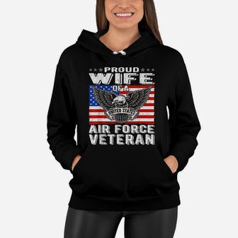 Proud Wife Of Us Air Force Veteran Women Hoodie - Seseable