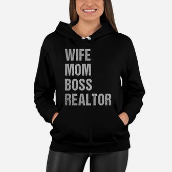 Realtor Mom Wife Mom Boss Realtor Women Hoodie - Seseable