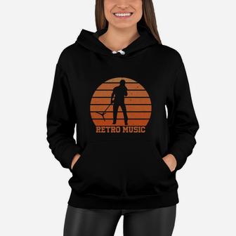 Retro Music Singer Vintage Gift For Music Lovers Women Hoodie - Seseable