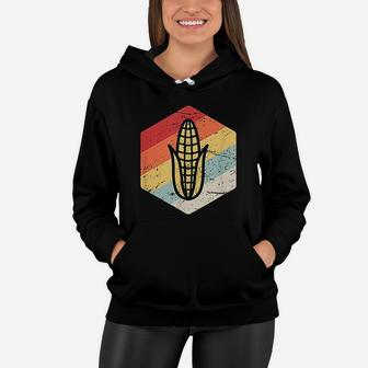 Retro Vintage Midwest Ear Of Corn Gift For Corn Farmers Women Hoodie - Seseable