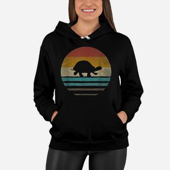 Retro Vintage Skip The Straw Save A Turtle Funny Sea Animal Women Hoodie - Seseable