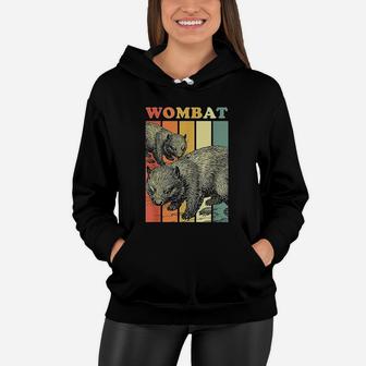 Retro Vintage Style Australia Animal Wombat Women Hoodie - Seseable