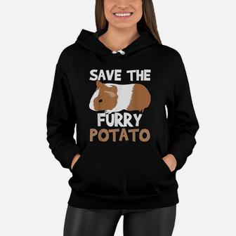 Save Furry Potato Funny Guinea Pig Lover Mom Women Women Hoodie - Seseable