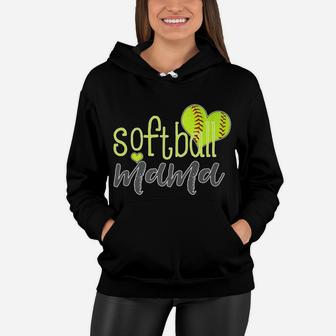 Softball Mama Softball Mama Women Hoodie - Seseable