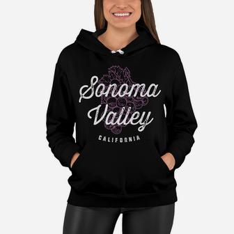 Sonoma Valley California Wine Country Vintage Women Hoodie - Seseable