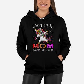 Soon To Be Mom Again Est 2021 Unicorn Women Hoodie - Seseable