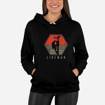 Sparky Electrician Funny Lineman Dad Retro Vintage Gifts Women Hoodie - Seseable