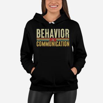 Sped Special Education Behavior Is Communication Vintage Women Hoodie - Seseable