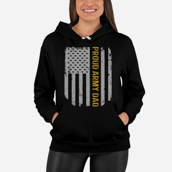 Vintage American Flag Proud Army Dad Father's Day Gift T-shirt Women Hoodie - Seseable