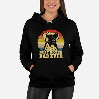 Vintage Best Boxer Dad Ever Father’s Day Women Hoodie - Seseable
