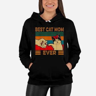 Vintage Best Cat Mom Ever Best Gifts For Mom Women Hoodie - Seseable