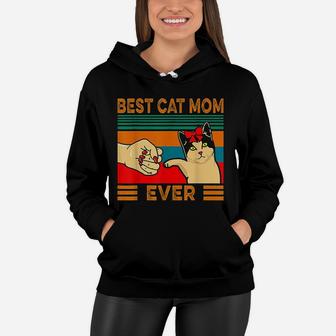 Vintage Best Cat Mom Ever Great Gifts For Mom Women Hoodie - Seseable