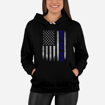 Vintage Best Dad Ever American Flag Fathers Day Women Hoodie - Seseable