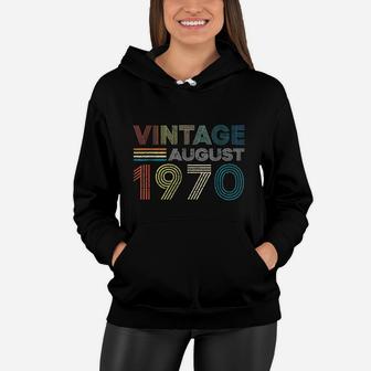 Vintage Born In August 1970 Man Myth Legend 52nd Years Old Women Hoodie - Seseable
