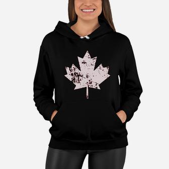 Vintage Canada Maple Leaf Women Hoodie - Seseable