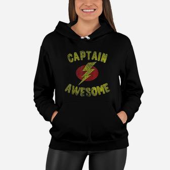 Vintage Captain Awesome Women Hoodie - Seseable