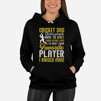 Vintage Cricket Dad, My Favorite Cricket Player Calls Me Son Funny Women Hoodie - Seseable