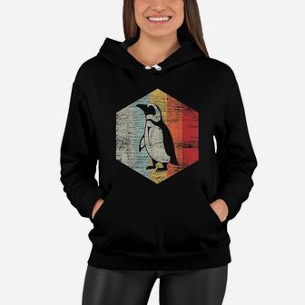 Vintage Earth Day Gifts Retro Penguin Women Hoodie - Seseable