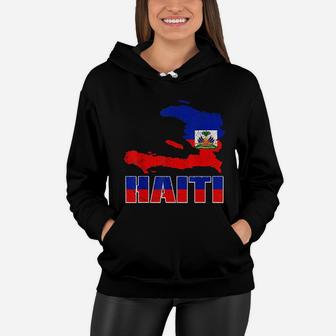 Vintage Haitian Flag I Love Haiti Women Hoodie - Seseable