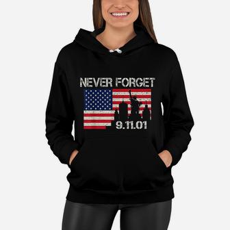 Vintage Never Forget Patriotic 911 Women Hoodie - Seseable