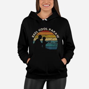 Vintage Reel Cool Papaw Fishing Women Hoodie - Seseable